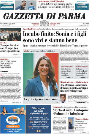 Prima pagina Gazzetta di Parma di oggi - Quotidiano regionale