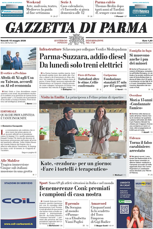 Prima pagina Gazzetta di Parma di oggi - Quotidiano regionale