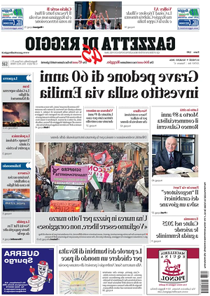 Prima pagina Gazzetta di Reggio di oggi - Quotidiano regionale