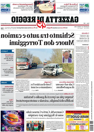 Prima pagina Gazzetta di Reggio di oggi - Quotidiano regionale
