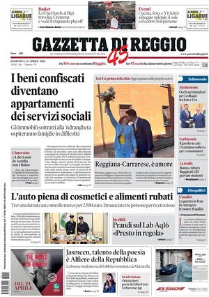 Prima pagina Gazzetta di Reggio di oggi - Quotidiano regionale