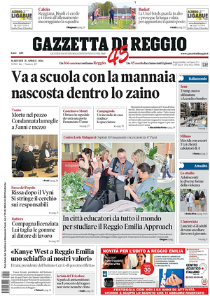 Prima pagina Gazzetta di Reggio di oggi - Quotidiano regionale