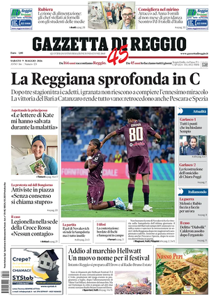 Prima pagina Gazzetta di Reggio di oggi - Quotidiano regionale
