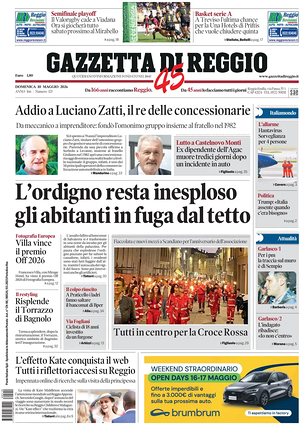 Prima pagina Gazzetta di Reggio di oggi - Quotidiano regionale