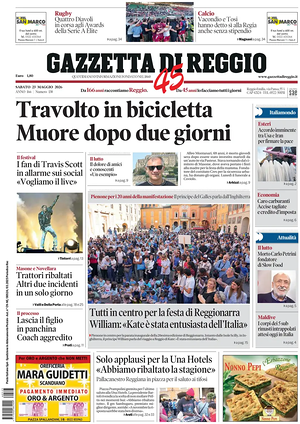 Prima pagina Gazzetta di Reggio di oggi - Quotidiano regionale