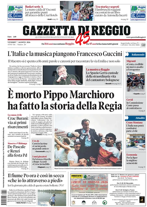 Prima pagina Gazzetta di Reggio di oggi - Quotidiano regionale