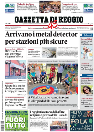 Prima pagina Gazzetta di Reggio di oggi - Quotidiano regionale