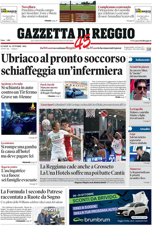 Prima pagina Gazzetta di Reggio di oggi - Quotidiano regionale
