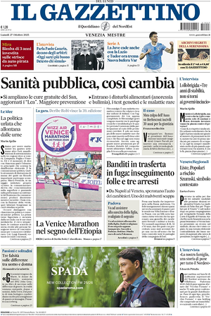 Il Gazzettino prima pagina