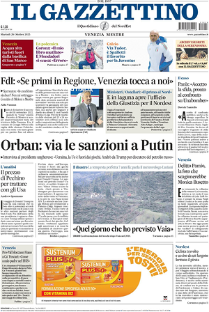 Il Gazzettino prima pagina