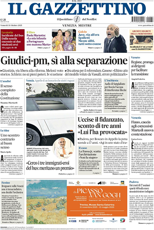 Il Gazzettino prima pagina