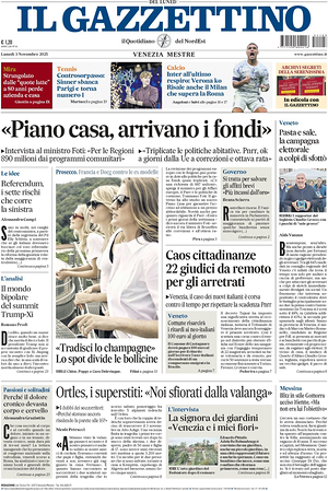 Il Gazzettino prima pagina