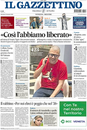 Il Gazzettino prima pagina