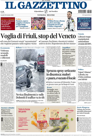 Prima pagina Il Gazzettino di oggi - Quotidiano nazionale
