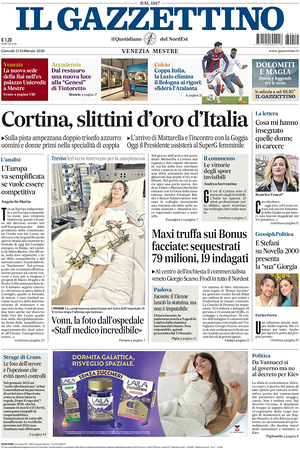 Prima pagina Il Gazzettino di oggi - Quotidiano nazionale