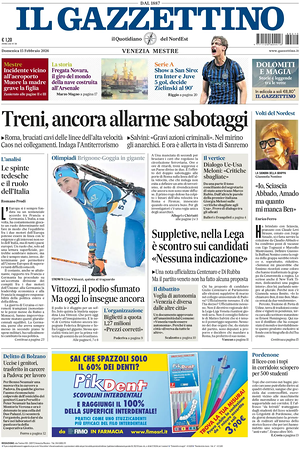Prima pagina Il Gazzettino di oggi - Quotidiano nazionale
