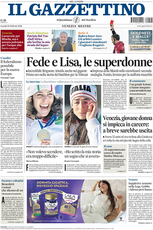 Prima pagina Il Gazzettino di oggi - Quotidiano nazionale