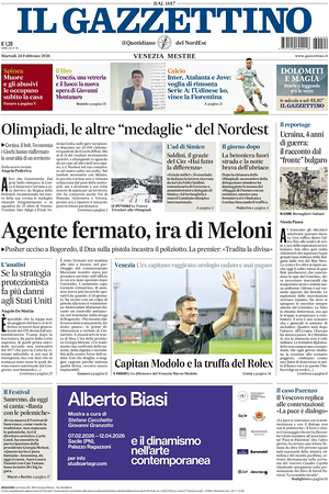 Prima pagina Il Gazzettino di oggi - Quotidiano nazionale