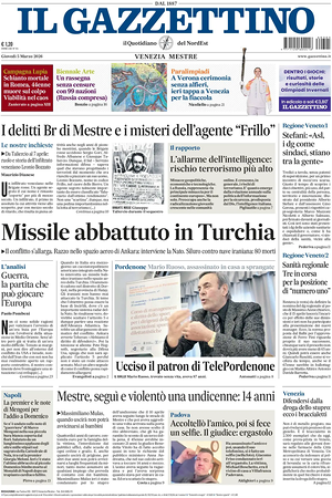 Prima pagina Il Gazzettino di oggi - Quotidiano nazionale