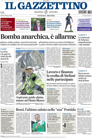 Prima pagina Il Gazzettino di oggi - Quotidiano nazionale