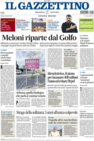 Prima pagina Il Gazzettino di oggi - Quotidiano nazionale