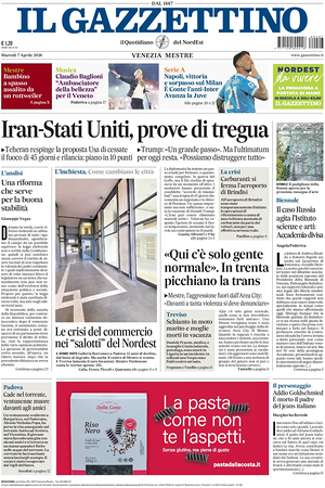 Prima pagina Il Gazzettino di oggi - Quotidiano nazionale
