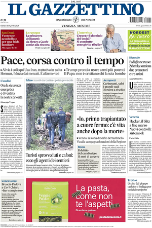Prima pagina Il Gazzettino di oggi - Quotidiano nazionale