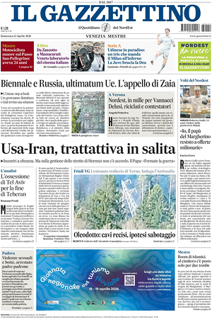 Prima pagina Il Gazzettino di oggi - Quotidiano nazionale