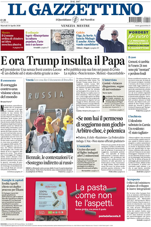 Prima pagina Il Gazzettino di oggi - Quotidiano nazionale