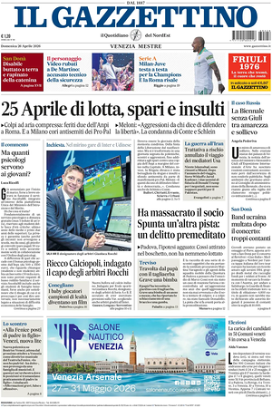 Prima pagina Il Gazzettino di oggi - Quotidiano nazionale