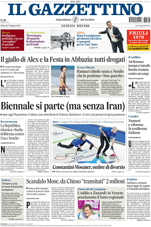 Prima pagina Il Gazzettino di oggi - Quotidiano nazionale