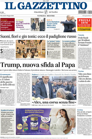 Prima pagina Il Gazzettino di oggi - Quotidiano nazionale