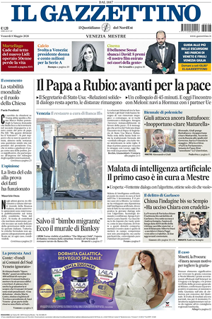 Prima pagina Il Gazzettino di oggi - Quotidiano nazionale