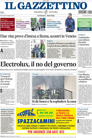 Prima pagina Il Gazzettino di oggi - Quotidiano nazionale