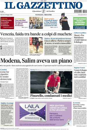 Prima pagina Il Gazzettino di oggi - Quotidiano nazionale