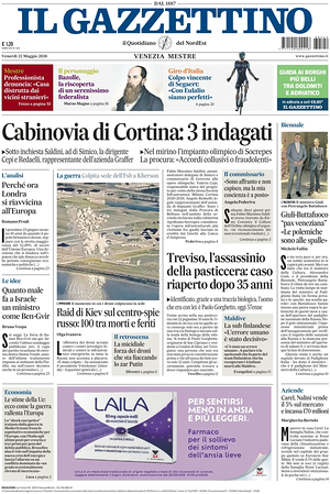 Prima pagina Il Gazzettino di oggi - Quotidiano nazionale