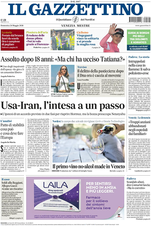 Prima pagina Il Gazzettino di oggi - Quotidiano nazionale