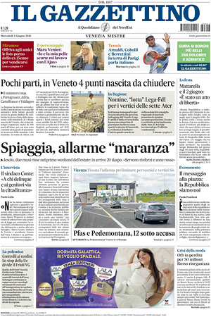 Prima pagina Il Gazzettino di oggi - Quotidiano nazionale