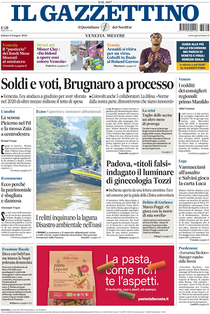 Prima pagina Il Gazzettino di oggi - Quotidiano nazionale