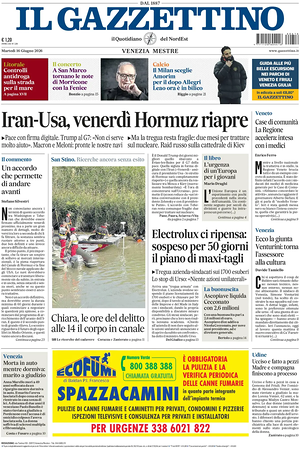 Prima pagina Il Gazzettino di oggi - Quotidiano nazionale