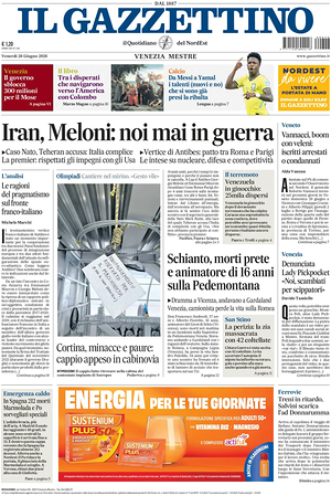 Il Gazzettino prima pagina