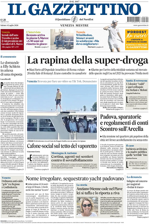 Prima pagina Il Gazzettino di oggi - Quotidiano nazionale