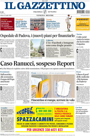 Prima pagina Il Gazzettino di oggi - Quotidiano nazionale