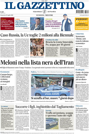 Prima pagina Il Gazzettino di oggi - Quotidiano nazionale