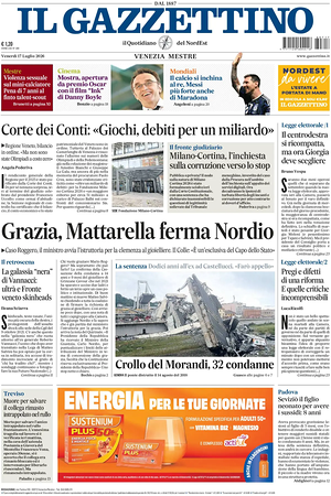 Il Gazzettino prima pagina