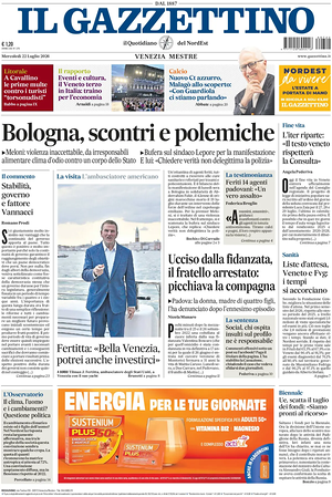 Il Gazzettino prima pagina