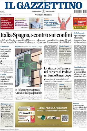 Prima pagina Il Gazzettino di oggi - Quotidiano nazionale