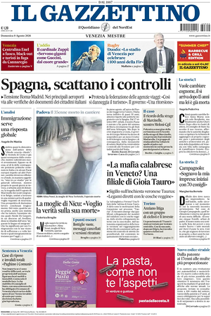 Prima pagina Il Gazzettino di oggi - Quotidiano nazionale