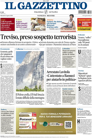 Prima pagina Il Gazzettino di oggi - Quotidiano nazionale