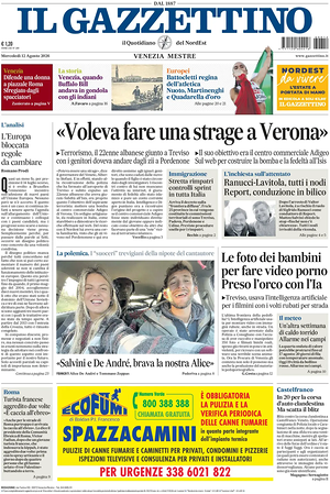 Prima pagina Il Gazzettino di oggi - Quotidiano nazionale